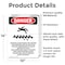 Signmission Portrait Rotating Auger Inside This Danger Sign, Vinyl Decal, 10in W x 14in L, 2PK OS-2PACK-DS-D-1014-V-2437 - alternate 3